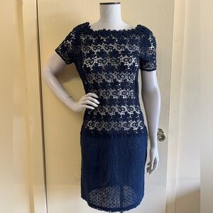 Elie Tahari lace crochet knit dress - Size 8